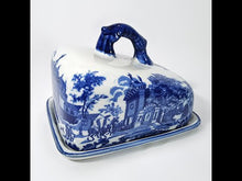 Cargar y reproducir el video en el visor de la galería, Antigua Quesera Victoriana Porcelana Vintage Domo 80s