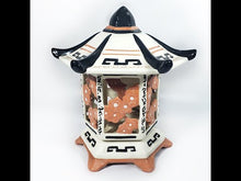 Cargar y reproducir el video en el visor de la galería, Antigua Linterna Cerámica Pagoda Japonesa Desmontable 31 cm