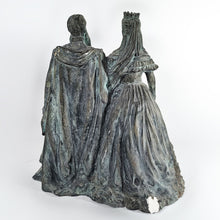 Cargar imagen en el visor de la galería, Antigua Figura Escultura Carlota y Maximiliano Escayola
