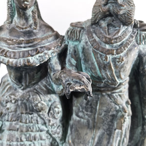 Antigua Figura Escultura Carlota y Maximiliano Escayola