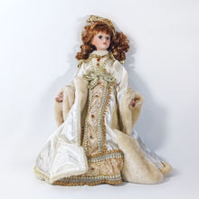 Cargar imagen en el visor de la galería, Muñeca De Porcelana Vintage Coleccionable 43 Cm Dorada
