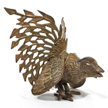 Cargar imagen en el visor de la galería, Gallo Antiguo de Pelea Bronce Vintage 70s Figura Escultura
