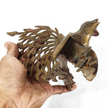 Cargar imagen en el visor de la galería, Gallo Antiguo de Pelea Bronce Vintage 70s Figura Escultura
