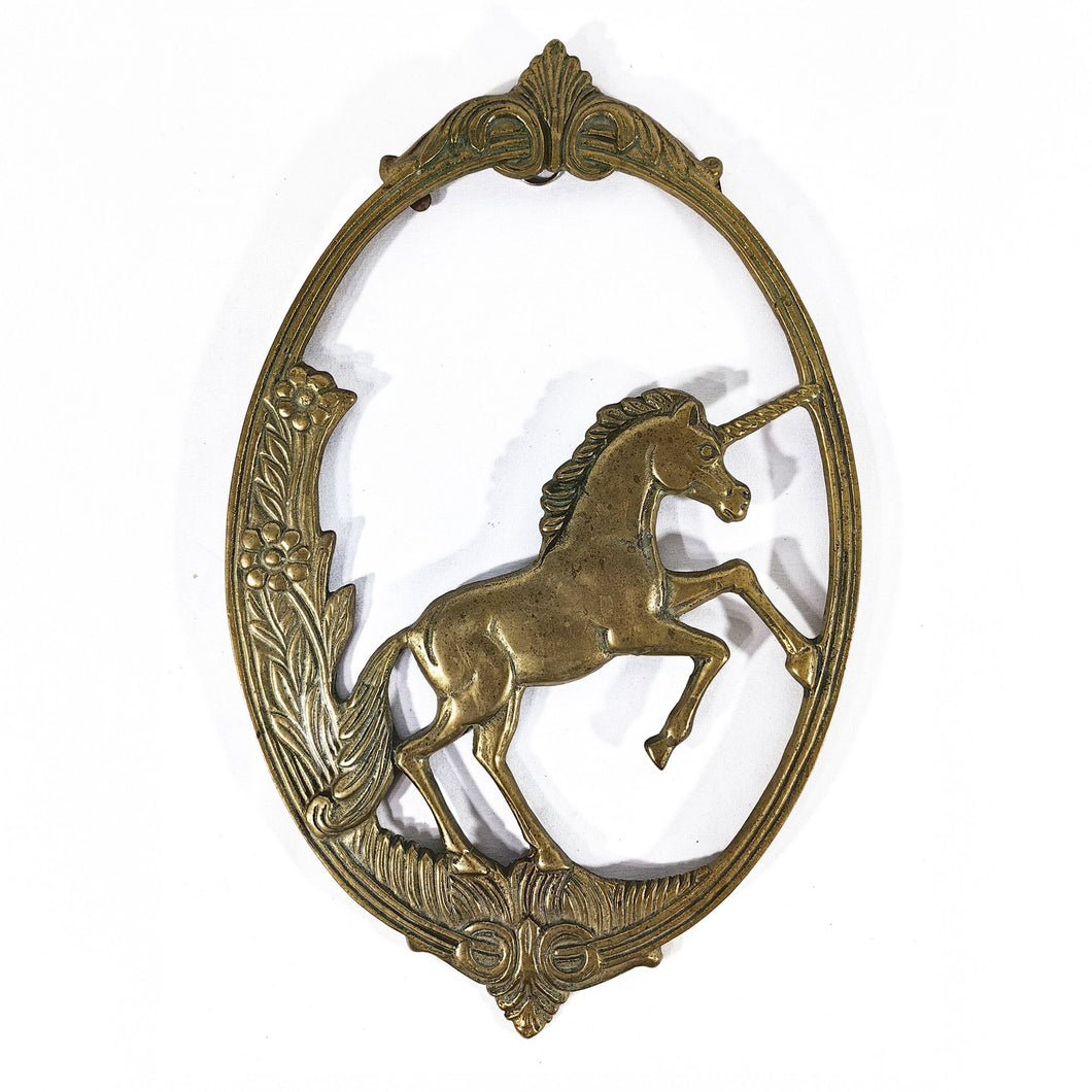 Antigüedad Marco Unicornio Bronce 70s Estilo Francés