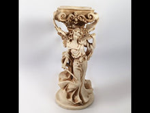 Cargar y reproducir el video en el visor de la galería, Antiguo Portavela Angel Violin Pasta Escultura Vintage 70s
