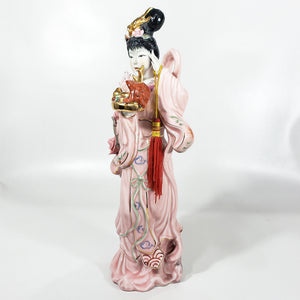 Figura de Porcelana Antigua Japonesa Geisha, hecha a mano