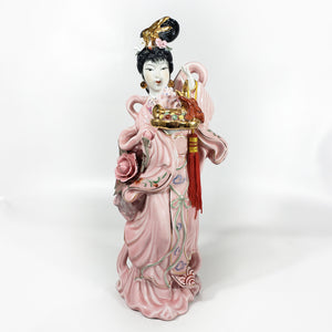 Figura de Porcelana Antigua Japonesa Geisha, hecha a mano