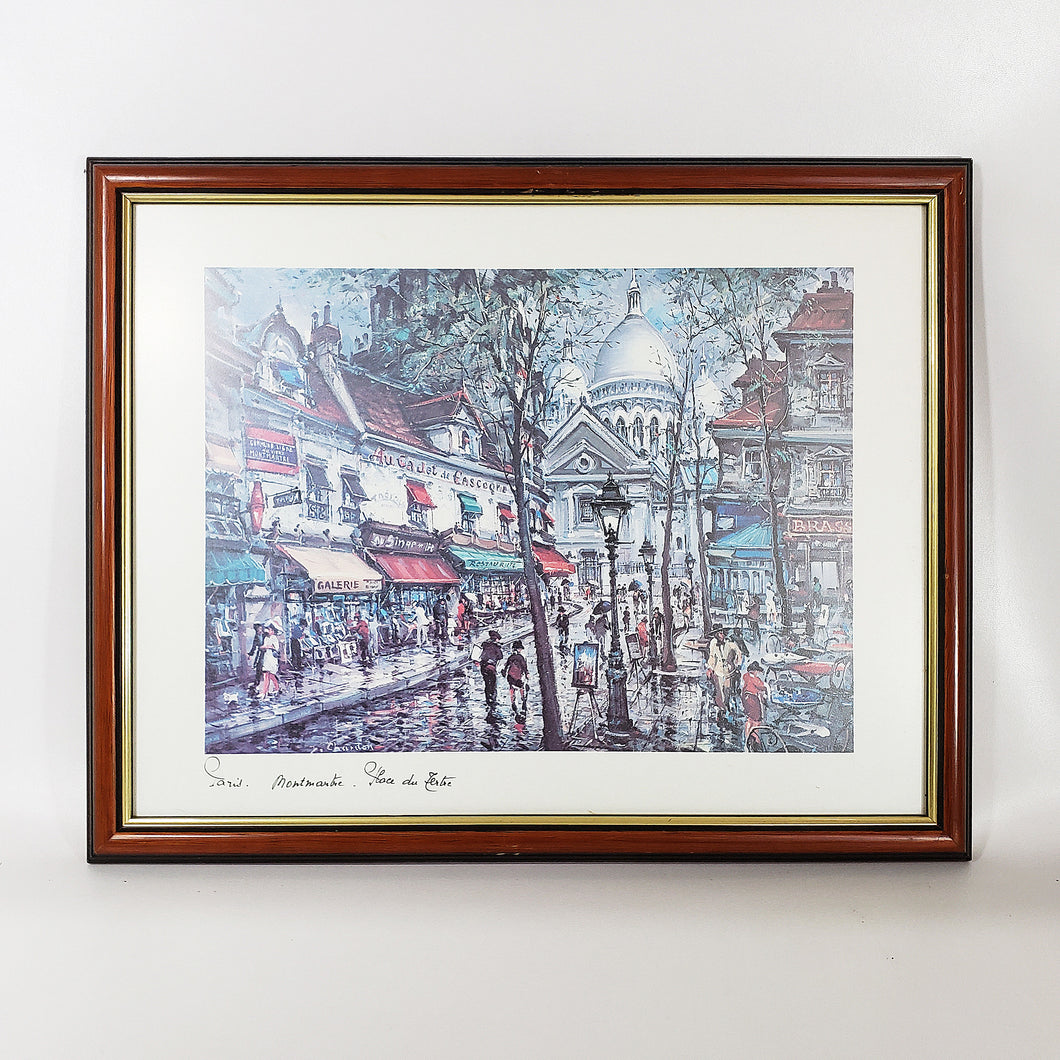 Cuadro Litografía París Jacques Chardon Montmartre, 1982