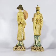 Cargar imagen en el visor de la galería, Antiguo Par Figuras Asiáticas Hechas En Italia, En Resina

