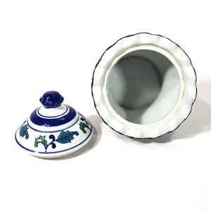 Antiguo Recipiente Dulcero De Porcelana China Con Tapa