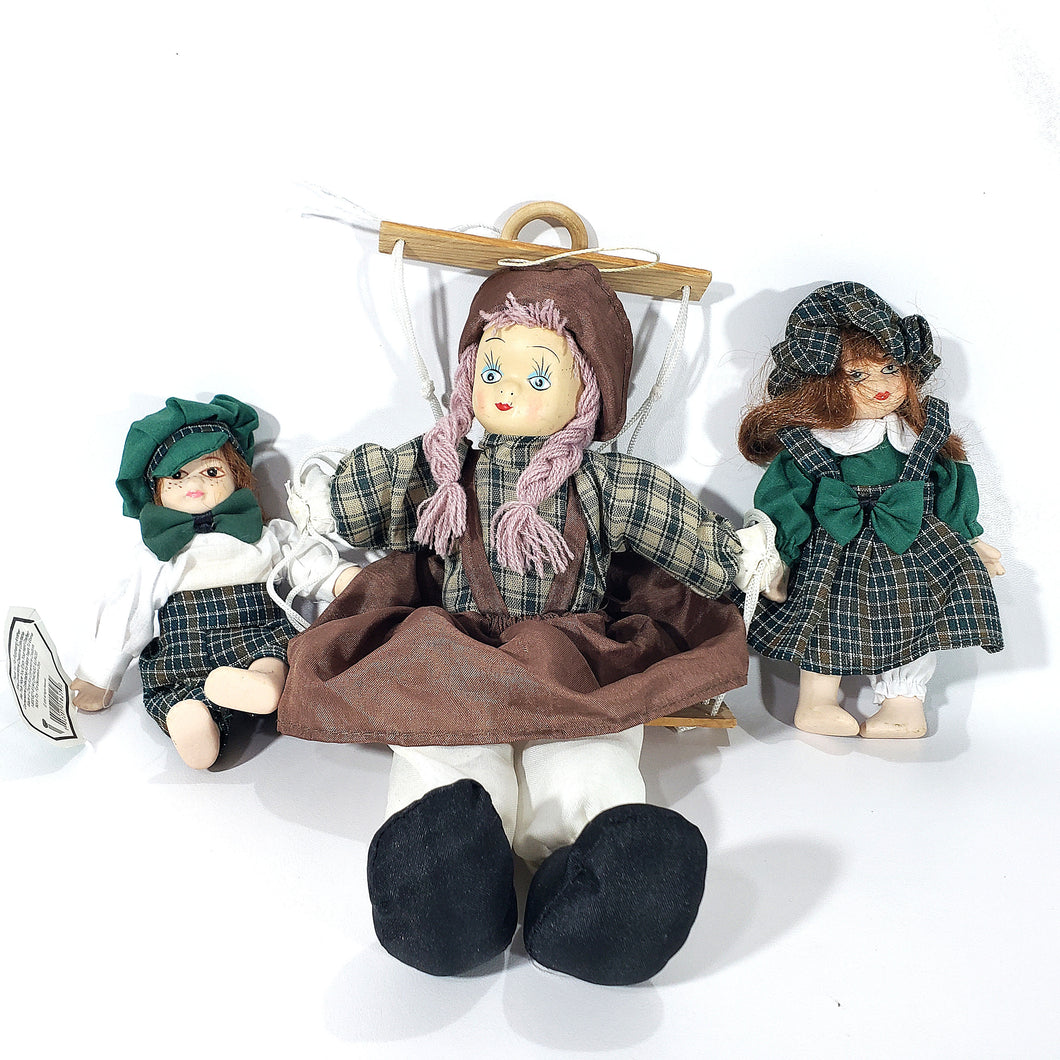 Antiguas Muñecas De Porcelana Y Trapo Coleccionables