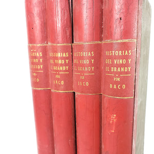 Antigua Caja Vinos forma Enciclopedia Libros, Cava Vintage