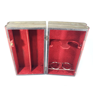 Antigua Caja Vinos forma Enciclopedia Libros, Cava Vintage