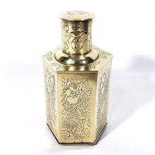 Cargar imagen en el visor de la galería, Recipiente Antiguo Chino Bronce de Té, Dragones Grabados
