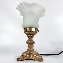 Cargar imagen en el visor de la galería, Lámpara de Mesa Antigua Deco Barroco Metal Vintage Dorada
