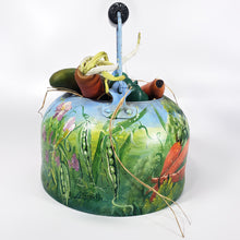 Cargar imagen en el visor de la galería, Tetera Decorativa Antigua Pintada Óleo Cosecha y Vegetales
