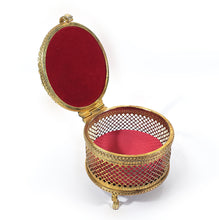 Cargar imagen en el visor de la galería, Antiguo Alhajero Porcelana Fragonard Metal Filigrana estilo Barroco
