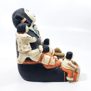 Antigua Escultura Pequeña Mujer Tradicional Hopi Artesanía
