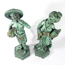 Cargar imagen en el visor de la galería, Esculturas Figuras Japonesas Geisha Agricultor Vintage Bronce
