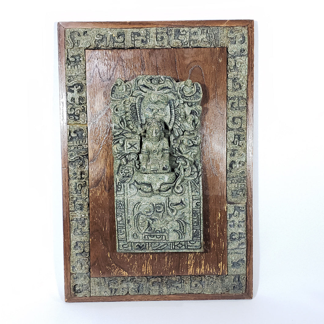 Artesanía Escultura Relieve Preshipánico Malaquita Vintage