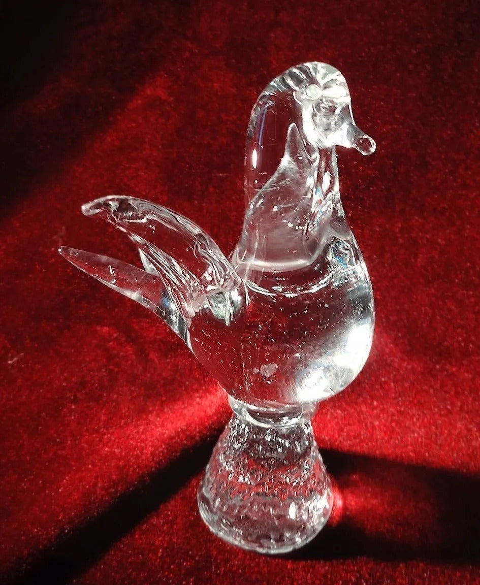 Figura Vintage De Paloma Realizada En Cristal