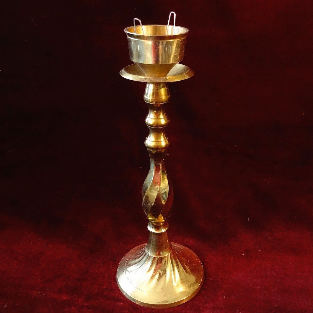 Candelabro De Bronce Antiguo Para 1 Vela