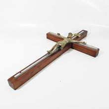 Cargar imagen en el visor de la galería, Antiguo Cristo Metal Chapa De Oro Y Madera, 50 Cm, Merlin
