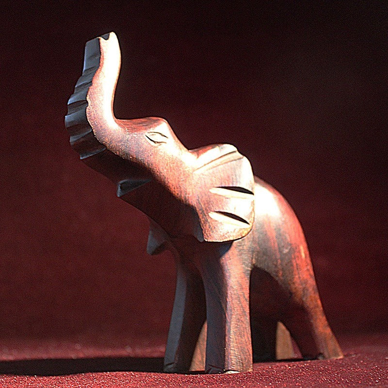Elefante De Madera Palo Fierro, 15 Cm Alto