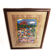 Cargar imagen en el visor de la galería, Pintura Artesanal Papel Amate Mexicano Cuadro Enmarcado
