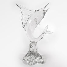 Cargar imagen en el visor de la galería, Escultura Pez Espada Cristal Estilo Murano Vidrio Grande 3 Kg
