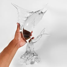 Cargar imagen en el visor de la galería, Escultura Pez Espada Cristal Estilo Murano Vidrio Grande 3 Kg
