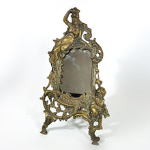Cargar imagen en el visor de la galería, Antiguo Espejo Bronce Victoriano Art Nouveau Vintage

