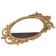 Cargar imagen en el visor de la galería, Antiguo Espejo Estilo Art Nouveau Barroco Hierro Vintage 70s
