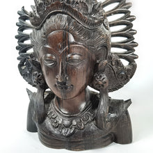 Cargar imagen en el visor de la galería, Rostro Bali Indonesia Madera Tallada Coleccionabe Vintage
