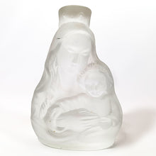 Cargar imagen en el visor de la galería, Antigua Virgen Madona Cristal Esmerilado Frosted Vintage 90s
