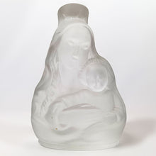 Cargar imagen en el visor de la galería, Antigua Virgen Madona Cristal Esmerilado Frosted Vintage 90s
