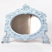 Cargar imagen en el visor de la galería, Antiguo Espejo Metal Mesa Estilo Barroco Vintage Art Nouveau
