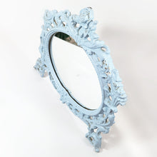 Cargar imagen en el visor de la galería, Antiguo Espejo Metal Mesa Estilo Barroco Vintage Art Nouveau
