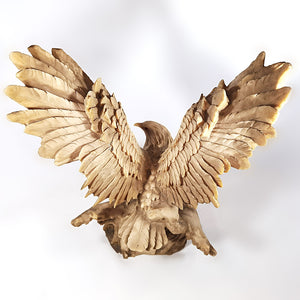 Antigua Estatua Águila Majestuosa Figura Resina Vintage 70s