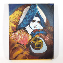 Cargar imagen en el visor de la galería, Antigua Pintura Arlequín Oleo Vintage Sin Firma
