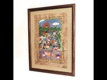Cargar y reproducir el video en el visor de la galería, Pintura Artesanal Papel Amate Mexicano Cuadro Enmarcado
