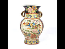 Cargar y reproducir el video en el visor de la galería, Jarrón Tibor de Porcelana Asiático Vintage, 20 cm alto
